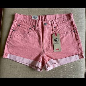 NWT Rose Pink 501 Mid-Rise  Levi’s shorts